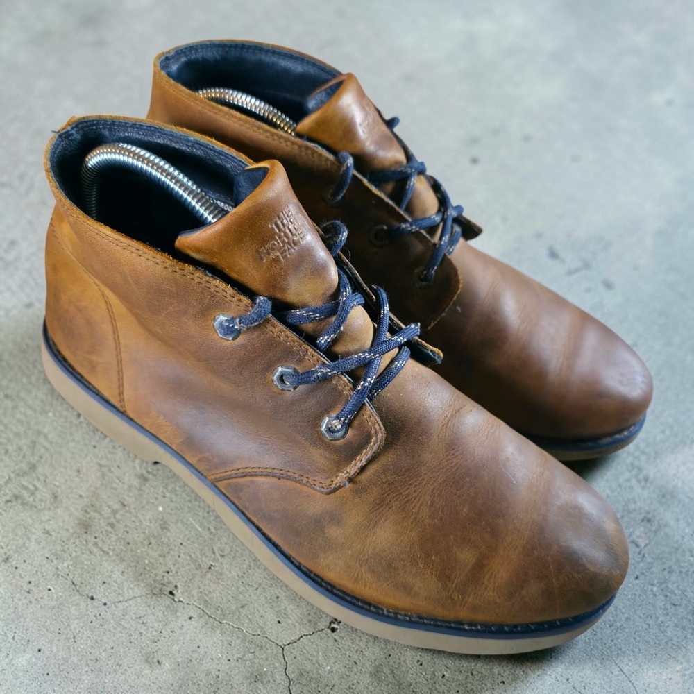 The North Face Ballard II Chukka Hiking Trail Boots Mens US 9 Brown Leather